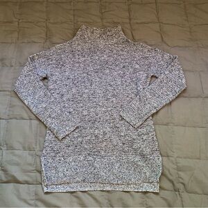 Old Navy Gray Cowl Neck Sweater with Ribbed Hem